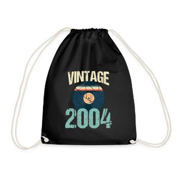 Vinyle Retro Vintage 2004 16 ème Anniversaire - Sac de sport léger - noir - Devant