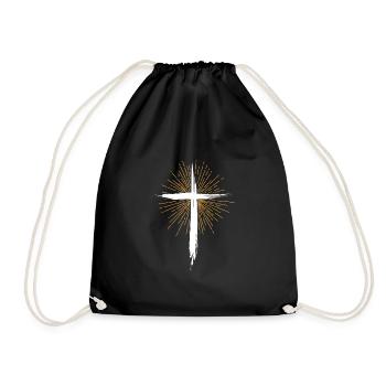 God Preacher Jesus Christian Faith Christianity - Drawstring Bag - black - Front