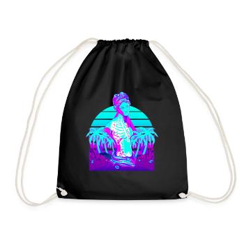 Venus vaporwave aesthetic soft Grungee - Drawstring Bag - black - Front
