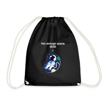 Astronaut Schwangerschaft Schwanger Baby Geschenk - Turnbeutel - Schwarz - Vorne