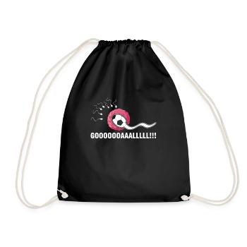 Lustige Ziel-Schwangerschafts-Spaß-Schwangerschafts-Mitteilung - Turnbeutel - Schwarz - Vorne