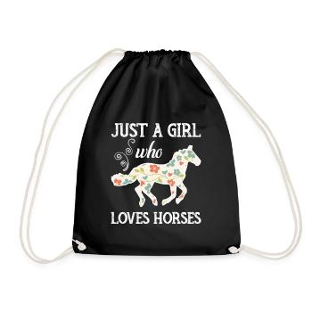 Horse awards stable pony horse fan gift idea - Drawstring Bag - black - Front