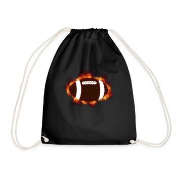 Rugby Football Mannschaft Team Fan Geschenkidee - Turnbeutel - Schwarz - Vorne