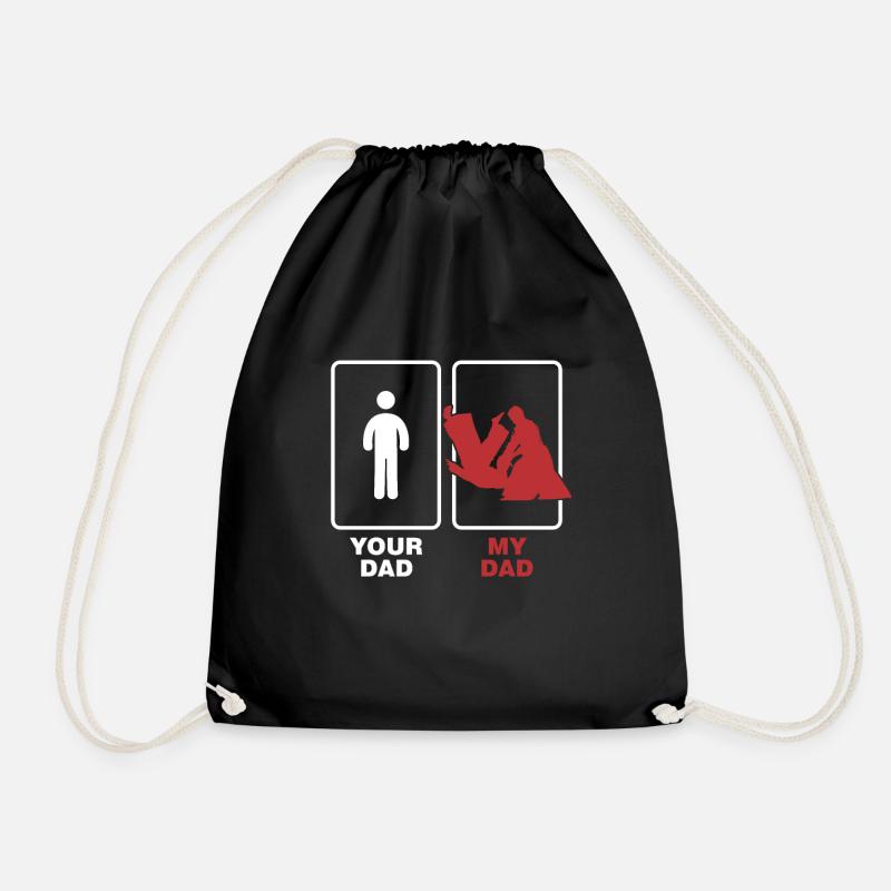 Martial Arts Judo Self Defense Karate Combat - Drawstring Bag - black