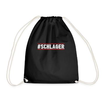 Hashtag hits hits pop music earwig gift - Drawstring Bag - black - Front