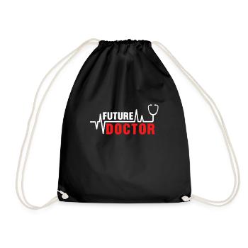 Future doctor doctor doctor graduation profession gift - Drawstring Bag - black - Front