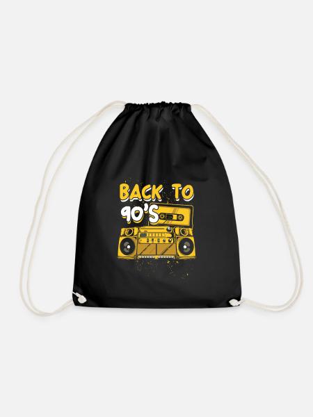 Zurück zu 90er Jahre Retro Vintage Cassette Tape Geschenk - Turnbeutel - Schwarz