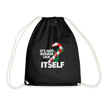 Ca ne va pas se lécher La canne de Noël - Sac de sport léger - noir - Devant
