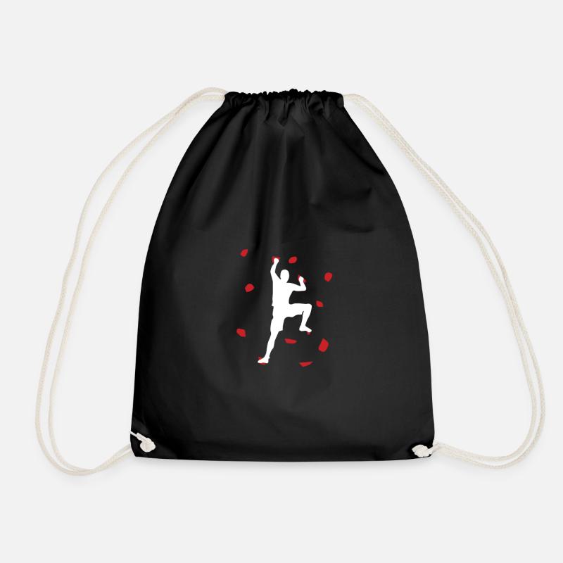 Boulder Wall Climbing Klettern Sport Geschenk - Turnbeutel - Schwarz