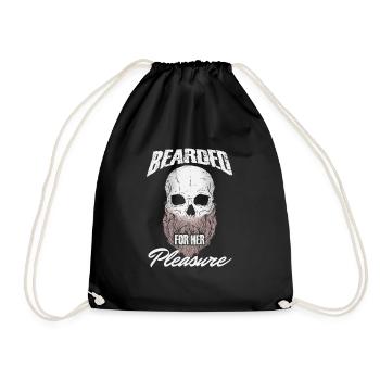 Homme barbu cadeau barbe moustaches barbu pour elle - Sac de sport léger - noir - Devant