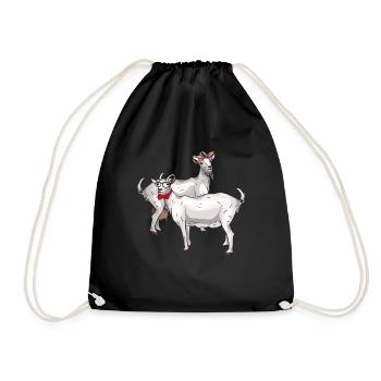 Chèvre chèvre bouc Bock Bergers Bauer Cadeau - Sac de sport léger - noir - Devant