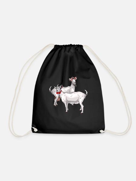 Ziegen Ziege Ziegenbock Bock Hirte Bauer Geschenk - Turnbeutel - Schwarz