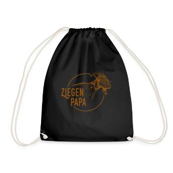 Ziegen Papa Ziegenhirte Hirte Ziege Bauer Geschenk - Turnbeutel - Schwarz - Vorne