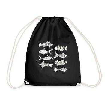 Fish Collection Vintage Fishes Gift Fishing Fish - Sac de sport léger - noir - Devant