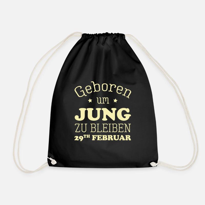 Schaltjahr 29. Februar 29.03 Geburtstag Geschenk - Turnbeutel - Schwarz