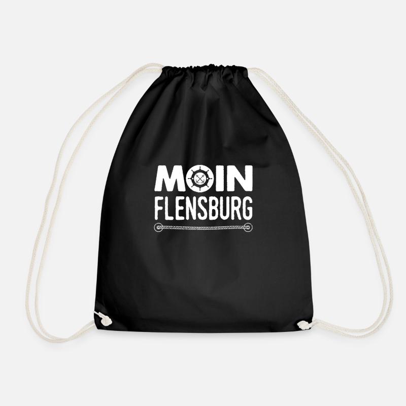 Flensburger Flensburg Moin Flensburg Anker - Turnbeutel - Schwarz