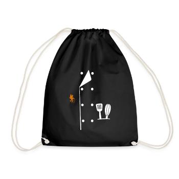 Chef uniforme cuisinier cuisinier chef cadeau - Sac de sport léger - noir - Devant