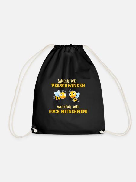 Bienen Biene Imkerei Wabe Bienenstock Bee Geschenk - Turnbeutel - Schwarz
