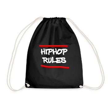 Hip Hop Rules Breakdance Hip Hopper Tanz Geschenk - Turnbeutel - Schwarz - Vorne