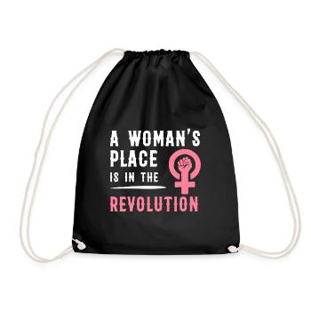 Frauenrechte Revolution Feminismus Power Geschenk - Turnbeutel - Schwarz - Vorne
