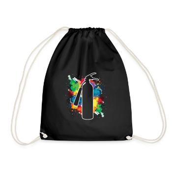 Fire Extinguisher Spray Paintings Graffiti - Drawstring Bag - black - Front