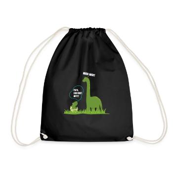 Dad Exists God Dinosaur Atheist - Drawstring Bag - black - Front