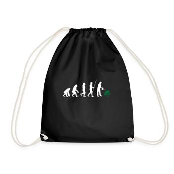 Gärtner Evolution Gärtner Gärtnerin Blume Geschenk - Turnbeutel - Schwarz - Vorne