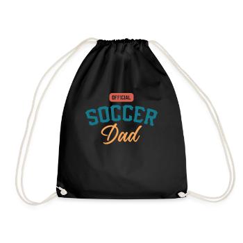 Official Soccer Dad Dad playing soccer - Drawstring Bag - black - Front