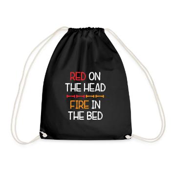 Roux sur la tête rousse cheveux roux roux rousses - Sac de sport léger - noir - Devant