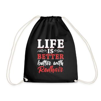 La vie est meilleure avec les rousses rousses aux cheveux roux - Sac de sport léger - noir - Devant