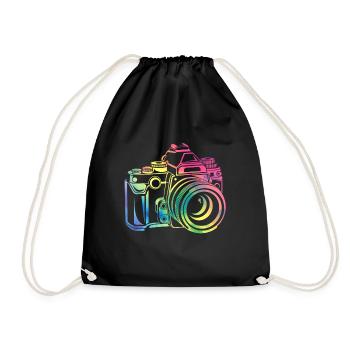 Photographie de caméraman appareil photo coloré - Sac de sport léger - noir - Devant