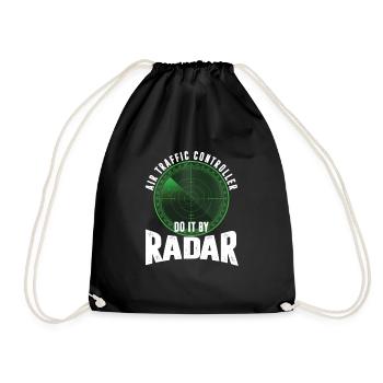 Contrôleur aérien radar Vintage - Sac de sport léger - noir - Devant