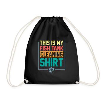 This Is My Fish Tank Aquarist Marine Aquarium Gift - Drawstring Bag - black - Front