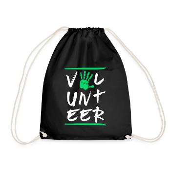 Volunteer Volunteers Volunteering Rescue Charity - Drawstring Bag - black - Front