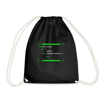 Cadeau de développeur de programmeur de codeur de codage HTML Java - Sac de sport léger - noir - Devant