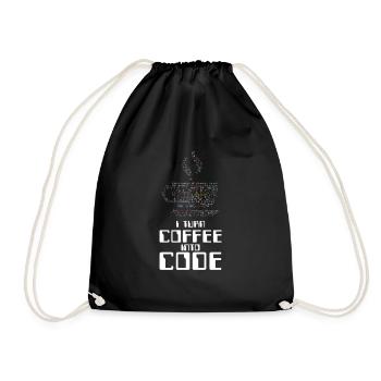 Ich verwandle Kaffee in Code-Codierer, der HTML-Geschenk codiert - Turnbeutel - Schwarz - Vorne
