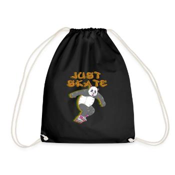 Cadeau de patinage à roues alignées Just Skate Panda - Sac de sport léger - noir - Devant
