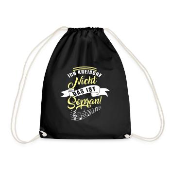 Chor Sopran Chorleiter Chorsingen Sänger Geschenk - Turnbeutel - Schwarz - Vorne