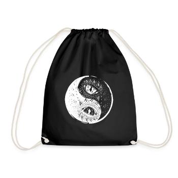 Dragon Eye Yin Yang Chine Harmony Taoism Zen Gift - Sac de sport léger - noir - Devant