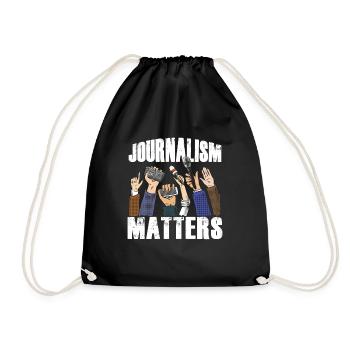 Journalism Matters Journalists Writer Author Gift - Drawstring Bag - black - Front