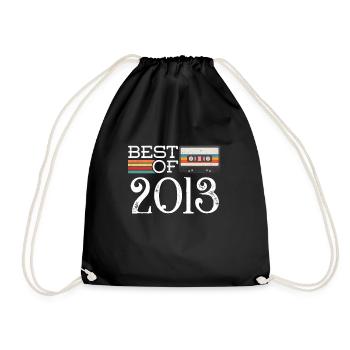 2013 Vintage 7. Geburtstag Jubiläumsgeschenk - Turnbeutel - Schwarz - Vorne