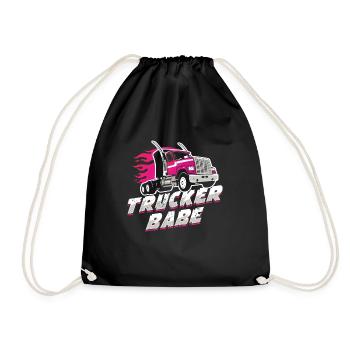 Cadeau de conducteur de camionneur - Sac de sport léger - noir - Devant