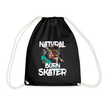 Cadeau de skateboard Skateboard Skater Natural Born - Sac de sport léger - noir - Devant