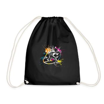 Cadeau de football américain de rugby de joueur de rugby coloré - Sac de sport léger - noir - Devant