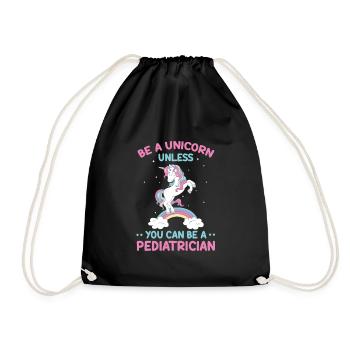 Cadeau de docteur en médecine infirmière pédiatre licorne - Sac de sport léger - noir - Devant