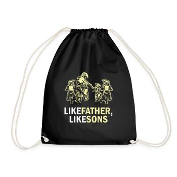 Comme père comme fils cadeau de motocross de motocross - Sac de sport léger - noir - Devant
