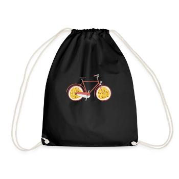 Fahrrad Passion Obsträder Bike Bike Biker - Turnbeutel - Schwarz - Vorne
