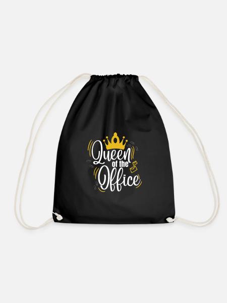 Bürofrau Büro sekretärin Office Queen - Turnbeutel - Schwarz