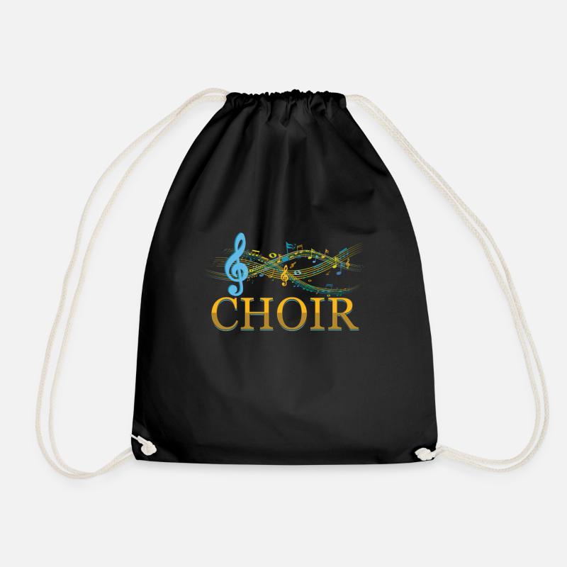 Clef Chor Musik Noten Chor Chor Singen Geschenk - Turnbeutel - Schwarz