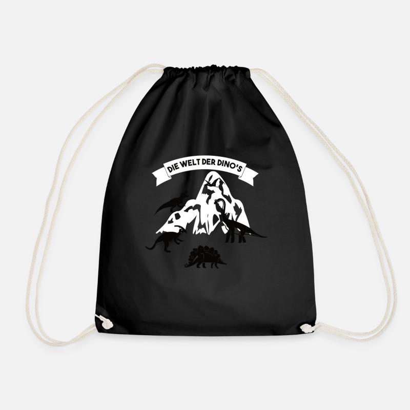 Die Welt der dinos - Geschenk für Freunde von Dino - Turnbeutel - Schwarz